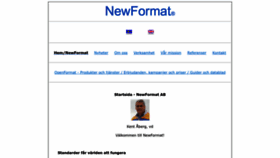 What Newformat.se website looked like in 2023 (This year)