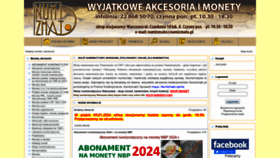 What Numizmato.pl website looks like in 2024 
