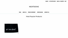 What Neatsigns.com website looks like in 2024 