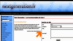 What Next-generation.fr website looked like in 2011 (12 years ago)
