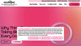 What Nuvaring.com website looked like in 2024 (1 year ago)