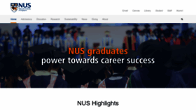 What Nus.edu website looks like in 2024 