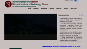 What Nitsikkim.ac.in website looks like in 2024 