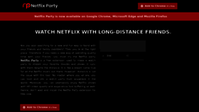 What Netflixparty.org website looks like in 2024 