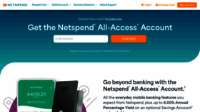 What Netspend.com website looks like in 2024 