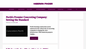 What Nigerianfinder.com website looks like in 2024 