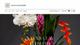 What Nanaclayflowers.com website looks like in 2024 