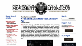What Newliturgicalmovement.org website looks like in 2024 