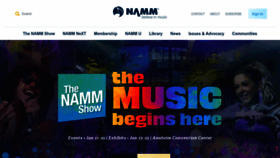 What Namm.com website looks like in 2024 