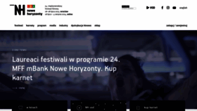 What Nowehoryzonty.pl website looks like in 2024 
