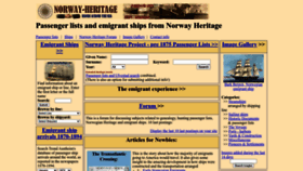 What Norwayheritage.com website looks like in 2024 