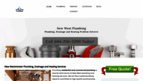 What Newwestplumbing.ca website looks like in 2024 