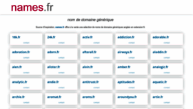 What Names.fr website looks like in 2024 