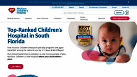 What Nicklauschildrens.org website looks like in 2024 