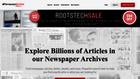 What Newspaperarchive.com website looks like in 2024 