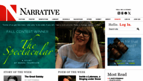 What Narrativemagazine.com website looks like in 2024 