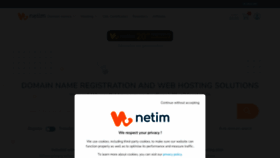 What Netim.com website looks like in 2024 