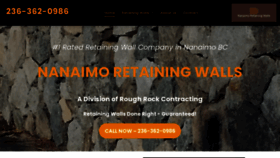 What Nanaimoretainingwalls.com website looks like in 2024 