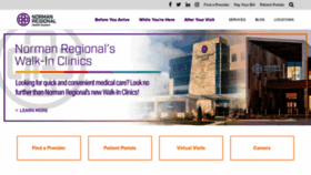 What Normanregional.com website looks like in 2024 