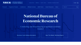 What Nber.org website looks like in 2024 