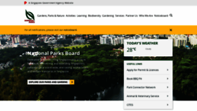 What Nparks.gov.sg website looks like in 2024 