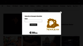 What Newsgram.com website looks like in 2024 