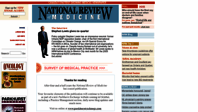 What Nationalreviewofmedicine.com website looks like in 2024 