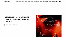 What Nickcave.com website looks like in 2024 