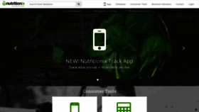 What Nutritionix.com website looks like in 2024 