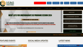 What Numspak.edu.pk website looks like in 2024 