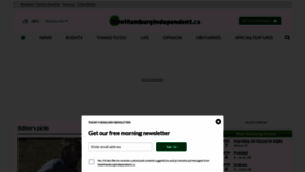 What Newhamburgindependent.ca website looks like in 2024 
