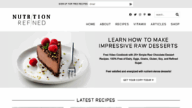 What Nutritionrefined.com website looks like in 2024 
