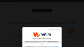 What Netim.fr website looks like in 2024 