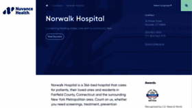 What Norwalkhospital.org website looks like in 2024 
