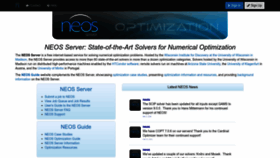 What Neos-server.org website looks like in 2024 