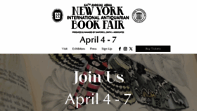What Nyantiquarianbookfair.com website looks like in 2024 