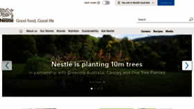 What Nestle.com.au website looks like in 2024 