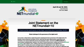 What Netmundial.br website looks like in 2024 