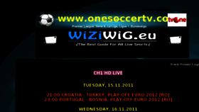 What Onesoccertv.com website looked like in 2011 (12 years ago)