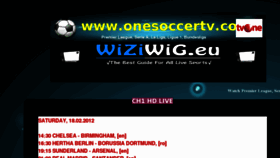 What Onesoccertv.com website looked like in 2012 (12 years ago)