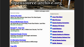 What Opensource-archive.org website looked like in 2012 (12 years ago)