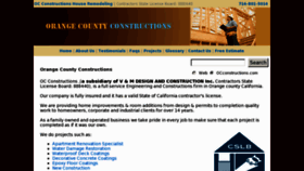 What Occonstruction.org website looked like in 2011 (13 years ago)