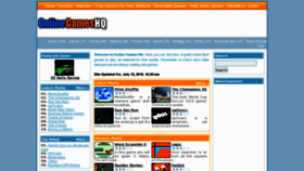 What Onlinegameshq.com website looked like in 2012 (12 years ago)