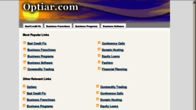What Optiar.com website looked like in 2012 (11 years ago)