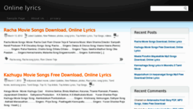 What Onlinelyrics.in website looked like in 2012 (11 years ago)