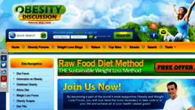 What Obesitydiscussion.com website looked like in 2012 (11 years ago)