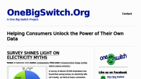 What Onebigswitch.org website looked like in 2012 (11 years ago)