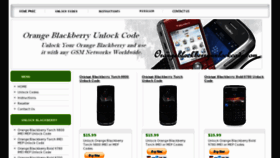 What Orangeblackberryunlockcode.com website looked like in 2012 (11 years ago)