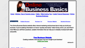What Onlinebusinessbasics.com website looked like in 2012 (11 years ago)