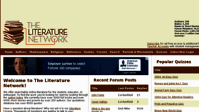 What Onlineliterature.com website looked like in 2012 (11 years ago)